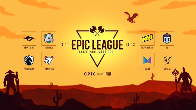 Анонсирована новая Epic League. На ней сыграют Virtus.pro, Natus Vincere и Team Secret | Dota 2