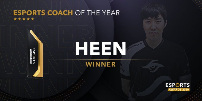 Heen стал киберспортивным тренером года по версии Esports Awards 2020 | Dota 2